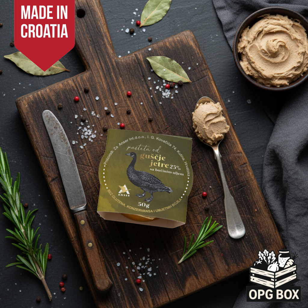 Pate od Guščje jetre 25% s bučinim uljem 50g