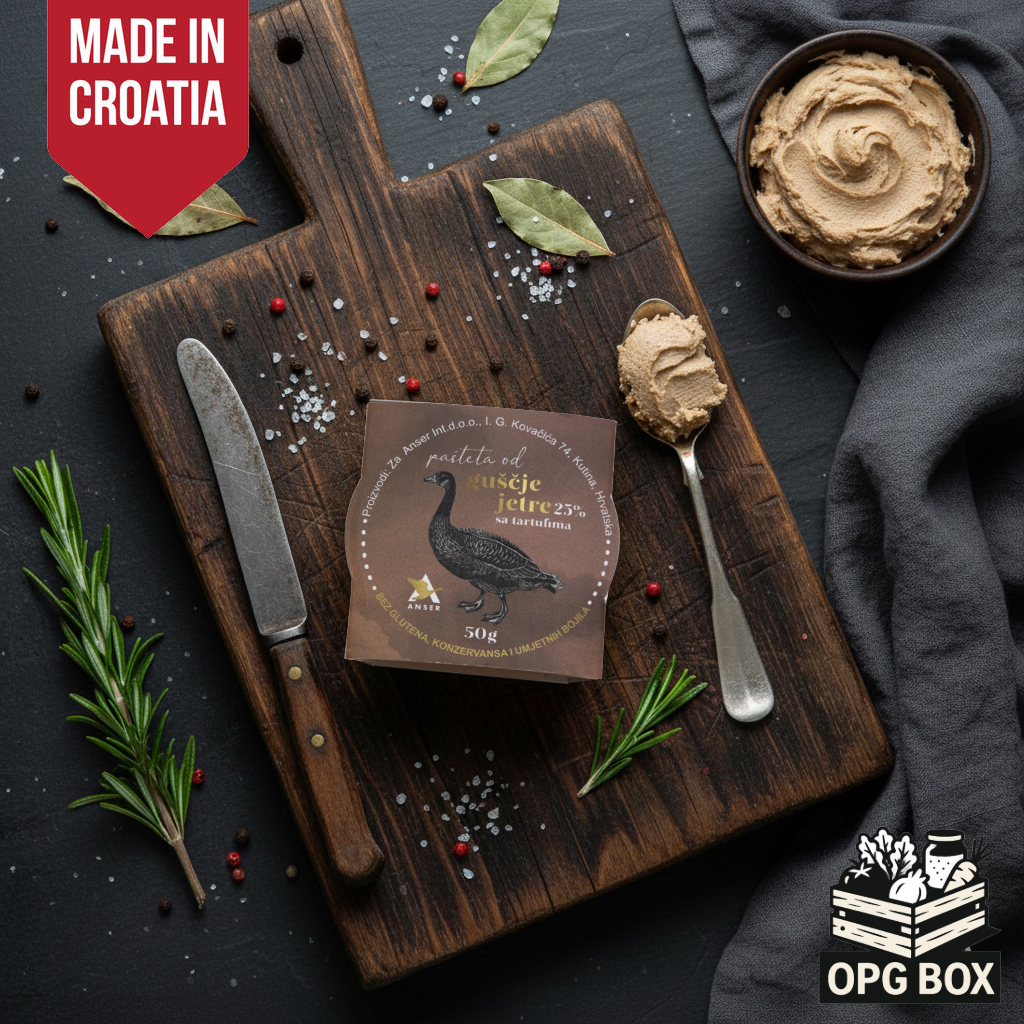 Pate od Guščje jetre 25% s tartufima 50g