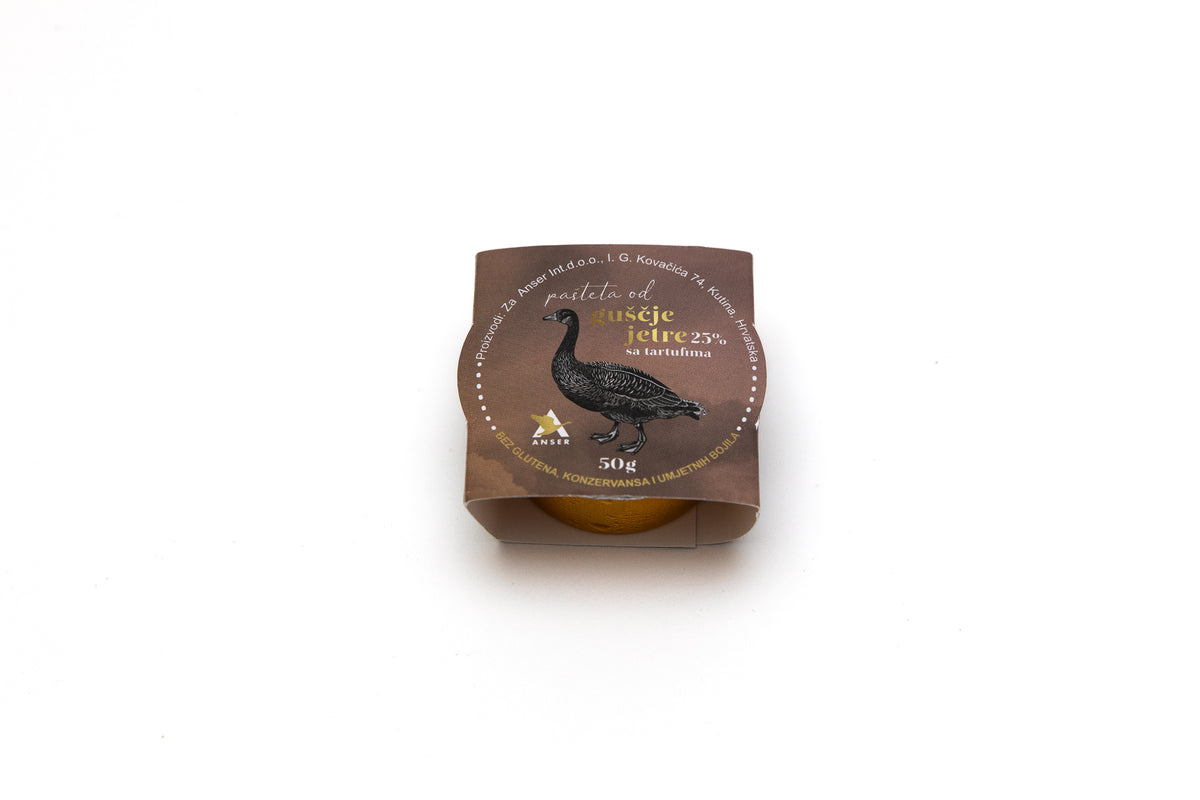 Pate od Guščje jetre 25% s tartufima 50g